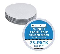 Precision Defined 9-Inch Hook & Loop Sandpaper Pack - Orbital Sander Pads, Drywall Sandpaper, 25 PCS (80, 120, 150, 180, 220 Grit Aluminium Oxide)