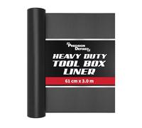 Precision Defined Professional Grade Tool Box Liner, 61 cm x 3.0 m, Black | Tool Box Drawer Liner, Shelf Liner Non Slip Mat, Thick Cabinet Shelf Liner, Toolbox Drawer Liner