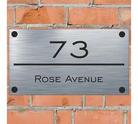 Precision Design Rose Avenue Rectangle Aluminium House Sign Personalised With Your House Name/Number & Street Name