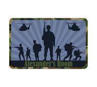 Precision Designs Personalised Army Theme Kids Bedroom Door Sign
