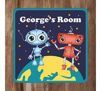 Precision Designs Robot Aliens On Top Of The World Kids Bedroom Door Sign Personalised For You - Any Name! Door Plaque,Girls/Boys,Nursery,Decor,Kids Room,Space