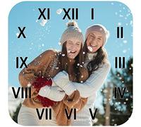 Precision Designs Unique Personalised Photo Clock - Your Image Printed on the Clock - Size 30cm Square Wall mountable with Roman Numerals - Family, Pets, Cars etc
