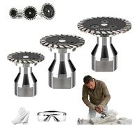 Precision Diamond Carving Wheel 40mm/50mm, High Density Diamond Blade, Dry Cutting with Removable Flange, Wet & Dry Metal Stone Carving Cutting for Granite, Marble, Ceramic (1.57"+1.97"+1.19")