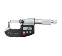 Precision Digital Caliper, Digital Micrometer 0-25mm with Digital & Mechanical Readouts, LCD Display & Scale Reading, 0.001mm High Precision, for Accurate Tube and Ball Measurements