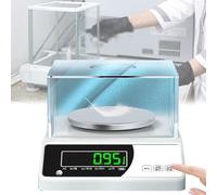 Precision Digital Microscale, 0.01g Accuracy with Windshield, 4 Units (g/oz/ct/lb), Dual Power, for Food & Precious Metals