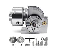Precision Dividing Head for Milling Machine, 4/5/6 Inch 3 Jaw Chuck Set, Vertical Horizontal Indexing Rotary Table 125mm