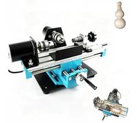 Precision DIY Wood Beads Bench Drill, 400W 7-Speed Micro Metal Lathe Machine for Jewelry Making, High-Speed Small Parts Crafting, Turning & Polishing Desktop Hobbyist Tool