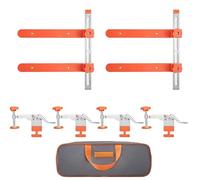 Precision Drawer Slide Installation Jig Kit with Toggle Clamp & Magnetic Arm - 2 Set Cabinet Hardware Tool for Easy & Fast Drawer Installation