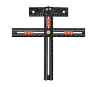 Precision Drilling Jig Tool, Cabinet Hardware Positioning Guide, 400mm T shape hole template system with alignment ruler, Woodworking Installation Tool, Cabinet jig for home use