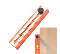Precision Edge Angle Ruler, Carpenter Ruler, Adjustable Portable Gauge Precision Guide Measurement for Layout Cutting Drilling Building Carpentry Construction