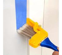 Precision Edging Paint Brush with Sturdy Wooden Handle, Round Tapered Detail Brush for Cutting in, Blue Synthetic Bristles for Wall Corners, Trim and Ceiling Edging(1 Pack)