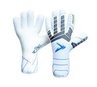 Precision Elite 3.0 Contact Goalkeeper Gloves, 4 mm Contact Latex Grip, Super Lite Negative Cut, Strapless or Strapped Fit, 9, White