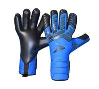 Precision Elite 3.0 Grip Goalkeeper Gloves, 4 mm Blue NB Grip Latex Palm, Super Lite Negative Cut, All Weather Strapless or Strapped Fit, 10.5