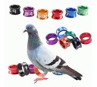 Precision engineered bird leg ring - lightweight design, 6, mirror polished inner surface 5mm colors randomly mixed 50 pieces