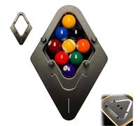 Precision-Engineered Professional Billiard Rack System That Eliminates Gaps, 9-Ball Pro Triangle, Diamond Pool Ball Racks, Adjustable Billiards Accessories, Delivers Perfect Rack (a)