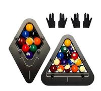 Precision-Engineered Professional Billiard Rack System That Eliminates Gaps, Heavy-Duty Solid Wood 8-Ball & 9-Ball Triangle/Diamond Pool Ball Racks, Adjustable Pro Billiards Accessory (Mix)