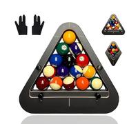 Precision-Engineered Professional Billiard Rack System That Eliminates Gaps, Heavy-Duty Solid Wood 8-Ball & 9-Ball Triangle/Diamond Pool Ball Racks, Adjustable Pro Billiards Accessory (8-Ball)