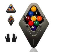 Precision-Engineered Professional Billiard Rack System That Eliminates Gaps, Heavy-Duty Solid Wood 8-Ball & 9-Ball Triangle/Diamond Pool Ball Racks, Adjustable Pro Billiards Accessory (9-Ball)