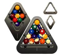 Precision-Engineered Professional Billiard Rack System, That Eliminates Gaps,Heavy Duty Solid Wood Billiard 8-Ball/9-Ball Pro Triangle/Diamond Pool Ball Racks Adjustable Pool Table Accessories (A&B)