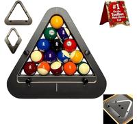 Precision-Engineered Professional Billiard Rack System That Eliminates Gaps,Heavy Duty Solid Wood Billiard 8-Ball/9-Ball Pro Triangle/Diamond Pool Ball Racks,Ideal for Tournament Play & Pool Halls (B)