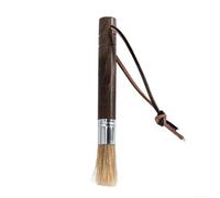 Precision Fit Coffee Ground Cleaning Brush for Espresso Machine Group Heads Grinder Burrs and Portafilter Basket Edges (Ebony wood)