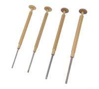 Precision Flathead Screwdriver Set 1.0mm to 1.6mm Gold | Oxidation resistant copper, non-deforming tips, precise 1.0-1.6mm sizes, for ideal for delicate watch screws