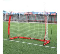 Precision Flexi Net Goal, Heavy Duty Portable Football Goals, Fast and Easy Setup, Pro Training Design Durable Frame, Carry Bag, 8ft x 6ft, Red