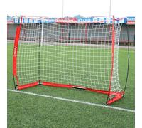Precision Flexi Net Goal, Heavy Duty Portable Football Goals, Fast and Easy Setup, Pro Training Design Durable Frame, Carry Bag, 8ft x 6ft, Red
