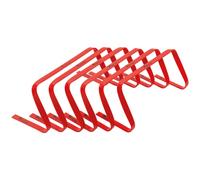 Precision Football Fitness Training Agility Flat Hurdles 9'' Red (Set of 6)