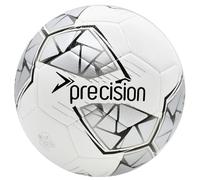 Precision Fusion FIFA Basic Training Ball, All-Weather, IMS Certified, Official, Highly Durable, 3.5mm Eva Foam, White, Silver, Black, Size Ball 3