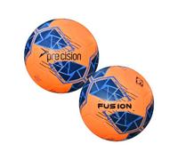 Precision Fusion FIFA Basic Training Ball - Fluorescent Orange/Blue/Royal Blue/Grey / 5