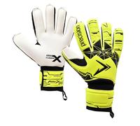 Precision Fusion X Flat Cut Essential Football Goalkeeper Gloves - Yellow/Black