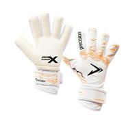 Precision Fusion X Pro Lite Giga Professional Football All Ages Goalkeeper Gloves, White Orange, 8