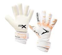 Precision Fusion X Pro Lite Giga Professional Football All Ages Goalkeeper Gloves, White Orange, 10.5