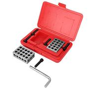 Precision Gauge Block Set, 2 - Piece Steel 23 - Hole Blocks - 0.0001 Inch Accuracy, Fine Machined Finish, Ideal for Milling Machinists, Precision Measuring Tools, Machinist Block