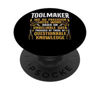 Precision Guess Work Toolmaker Machinist Humor Quote PopSockets Adhesive PopGrip