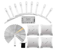 Precision Guitar Gauge, String Action Ruler, Setup Tool with Multipurpose Function, Measuring Device with Metal Radius, Luthier Accessory, Instrument Kit for Bridge Nut Saddle Groove