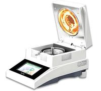 Precision Halogen Moisture Tester, 0.001g Readability, 5.5in Touch Screen, 3 Drying Modes for Agriculture