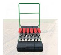 Precision Hand-Push Garden Seeder, Manual Vegetable Planter Tool for Row Crops, Adjustable 1-6 Line Sower Spreader to Sow Radish, Onion, Carrot, Corn & Beans in Small Farms