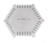 Precision Hexagon Coating Gauge 25-3000um Metal Build | resistant metal, 24-36 measurement steps, precise etching, for ideal for chemicals, long lasting tool
