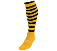 Precision Hooped Pro Football Socks Adult - Gold/Black (Size 7-11)