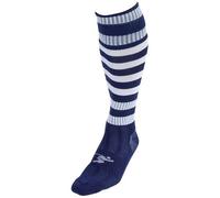 Precision Hooped Pro Football Socks Adult - Navy/White (Size 7-11)
