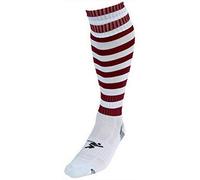 Precision Hooped Pro Football Socks Adult White/Maroon 44142