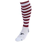 Precision Hooped Pro Football Socks Adult - White/Maroon (Size 7-11)