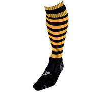 Precision Hooped Pro Football Socks Junior Black/Amber 45080