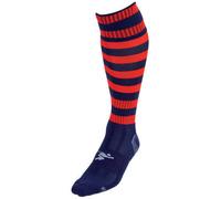 Precision Hooped Pro Football Socks Junior Navy/Red 45080