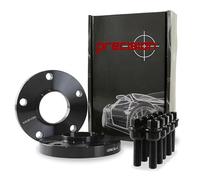 Precision | Hubcentric Black Wheel Spacers 20mm | Intended for Porsche Vehicles | PCD: 5x130 | 71.6mm | R14 Radius Bolts