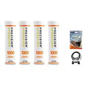 Precision Hydration Electrolyte Tablets - 4 Tubes of 10 x Tabs (1000 Strength). Bundled with a Pack of VPoint Leisure Elastic No-tie Reflective Shoe Laces
