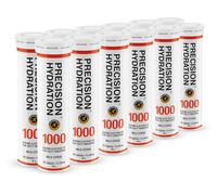 Precision Hydration Electrolyte Tablets - Multi Strength Effervescent Hydration Tablets - Combats Cramp - Low Calorie,Gluten Free, Vegan/Vegetarian Friendly(12 Tubes, 1000mg/L - Orange Tube)