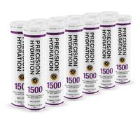 Precision Hydration Electrolytes Tablets - Multi Strength Effervescent Hydration Tablet - Combats Cramp - Low Calorie, Gluten Free, Vegan/Vegetarian Friendly (12 Tubes, 1500mg/L - Purple)